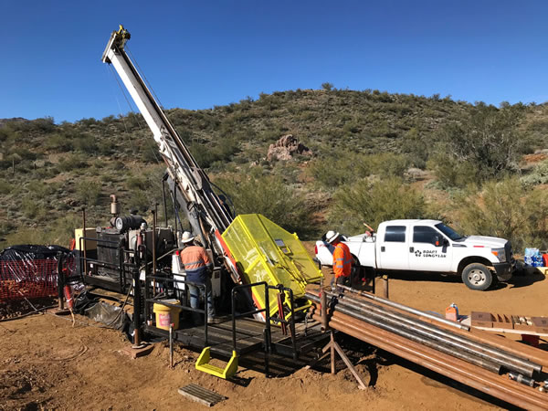 Track drill rig at Kay Mine site