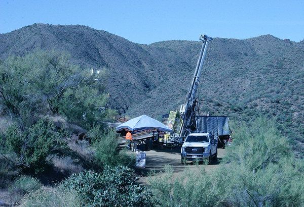 Drill number 1 at the Kay Mine Project, currently drilling hole KM-20-10 in the South Zone